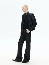 Mid Rise Flare Silver Riveted Jeans