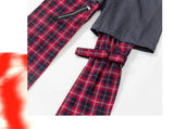 Y2K Punk Lace-Up Plaid Cargo Pants