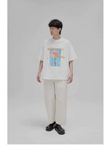 Graffiti Print Double Mercerized Tee