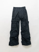 Pleated Wide Leg Pocket Ski Pants