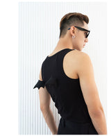 Y2K Black Devil Wings Slim Tank