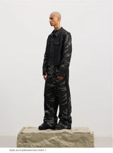 Tiger Sequin Boxy Cropped Denim Jacket