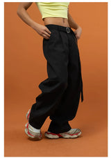 Black Gray Brown Wide Leg Pants