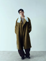Furry Collar Pajama Style Long Coat