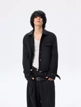Wool Blend Quilted Short Jacket