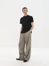 Sand Washed Pleated Tencel Pants