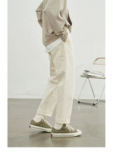 Vintage Herringbone Elastic Waist Cargo Pants