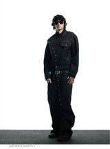 American Vintage Loose Button Denim Jacket