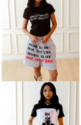 Unisex Vintage Striped Letter Print Boxers