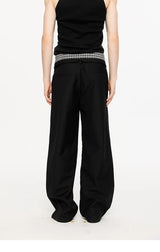 Pleated Houndstooth Dress Pants