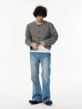 Men's Houndstooth Wool Blend Jacket