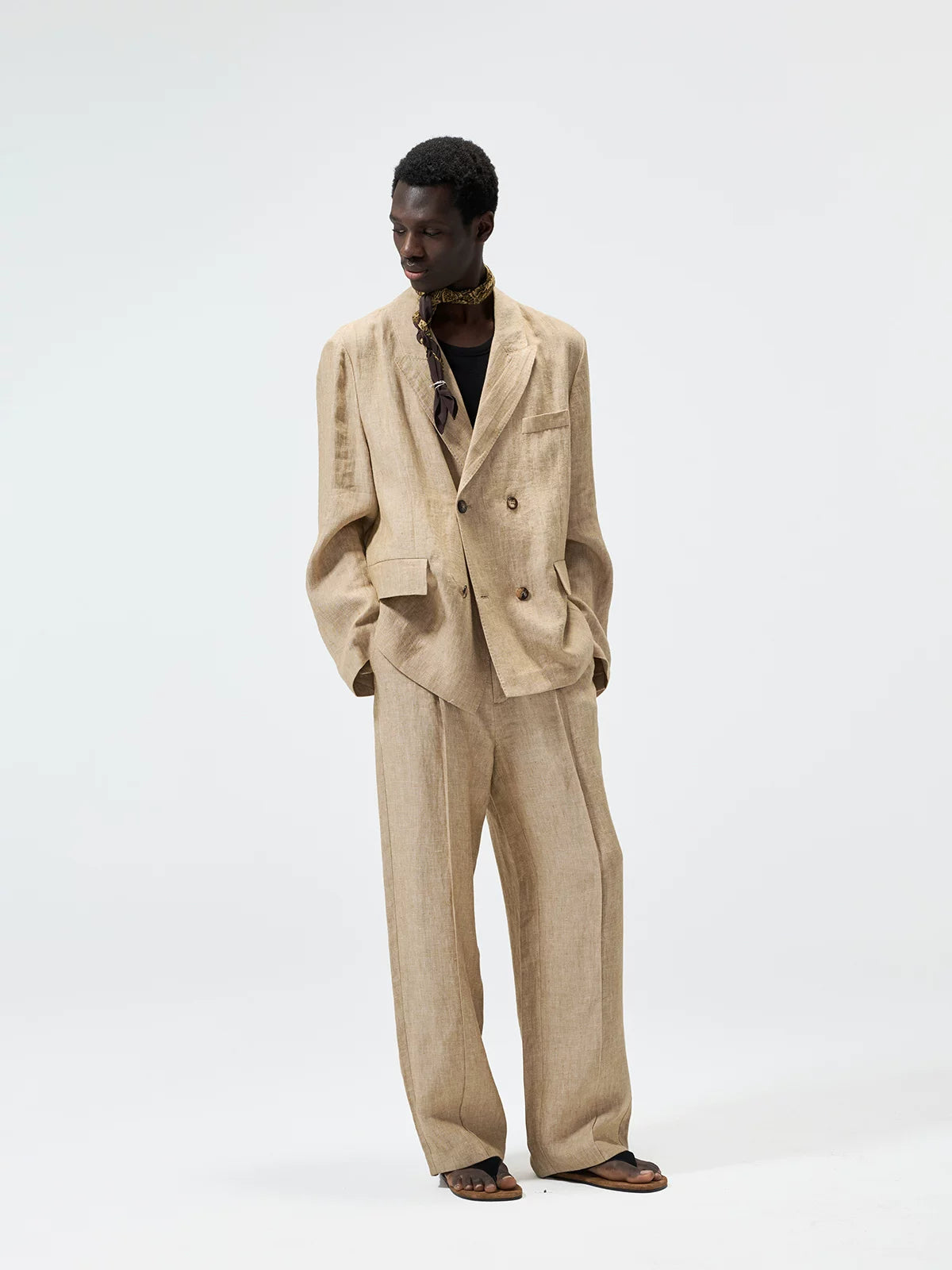 Hemp Linen Notch Lapel Blazer