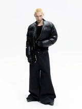 Stone Washed Black Baggy Jeans