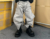 Detachable Deconstructed Knee Grey Denim Jeans