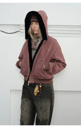Men's Splatter Canvas Padded Jacket