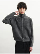 Marled Turtleneck Cardigan Sweater