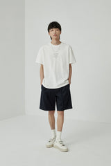 Draped Drawstring Elastic Waist Pleated Shorts
