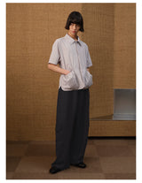 Wool Plaid Drop Crotch Cargo Pants