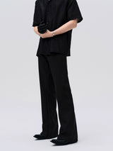 Men's Stretchy Tailored Flared Casual Pants