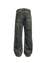 Distressed Cut Splatter Jeans