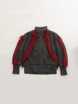 Oversized Plush Patchwork Punk Coat