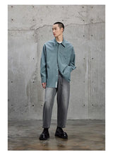 Triangle Pocket Shirt with Hidden Placket