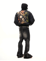 Graffiti Embroidered Printed MA1 Bomber Jacket