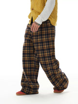Old Money Wool Plaid Straight Pants