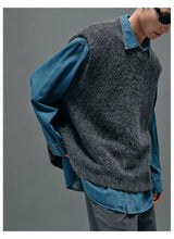 Washed Blue Oversized Embroidered Denim Shirt