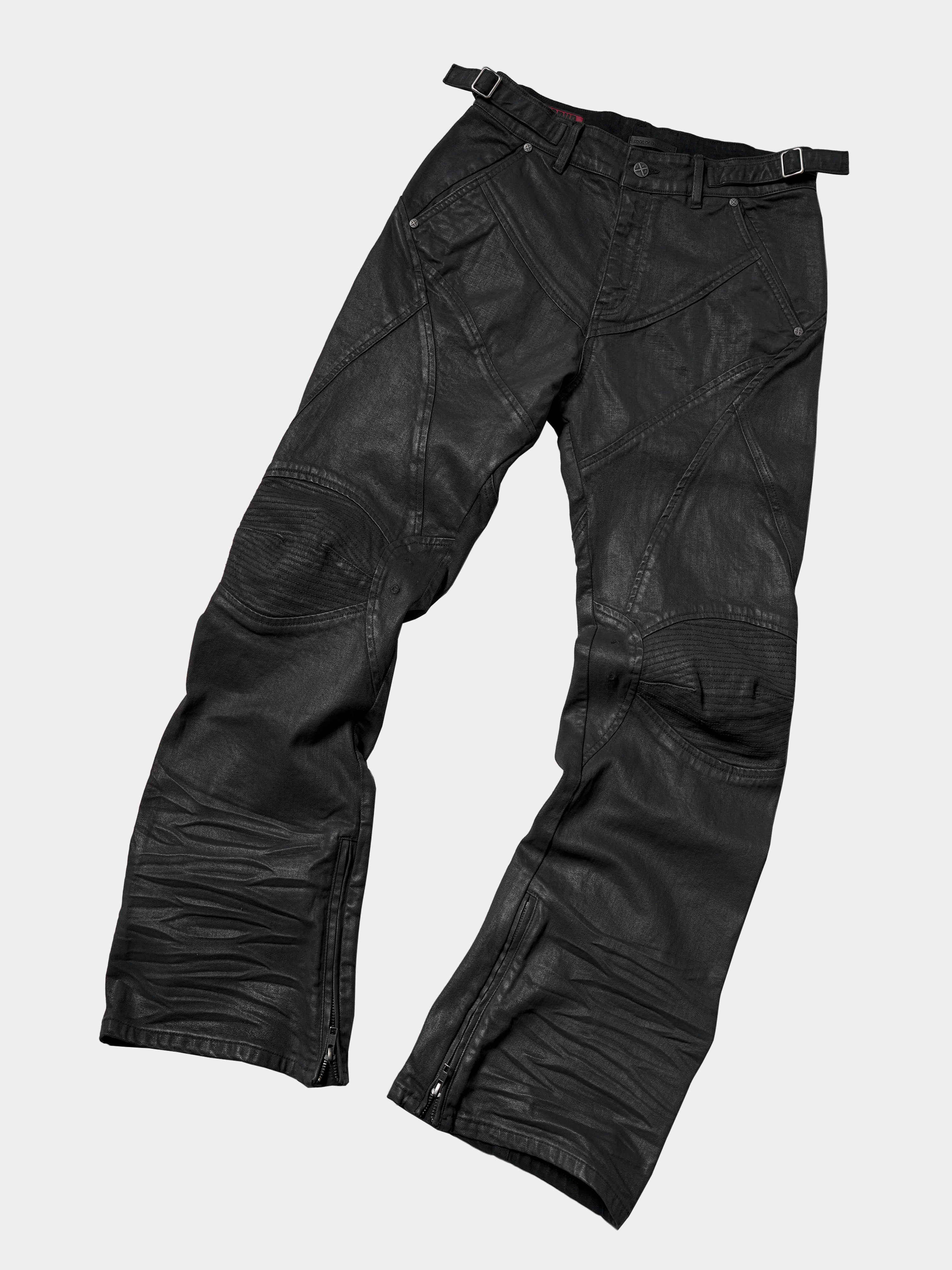 Dark Wash Distressed Stretch Denim Jeans