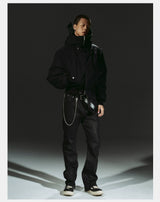 Dark 3M Oversized Hooded Bomber Jacket