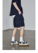 Magnetic Belted Elastic Multi-pocket Shorts
