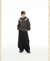 Irregular Patchwork Liquid Metal Loose Hoodie