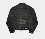 Loose Heavy Washed Distressed Denim Jacket