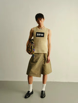 Stretchy Frayed Printed Tank Tops