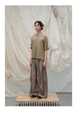 Loose Draped Pleated Curved Trousers