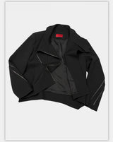 Dark Matte High Collar Zip Jacket