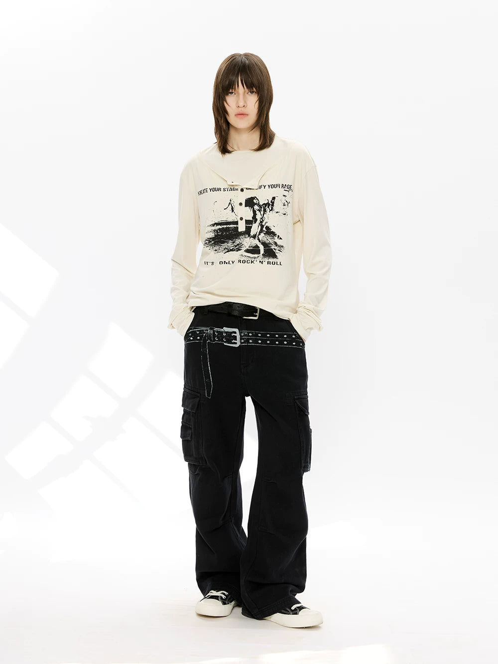 Modal Two-piece Henley Long Sleeve Tee