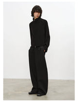 Curved Knife Pleated Wrinkle-resistant Pants
