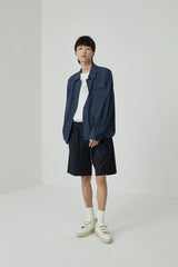 Draped Drawstring Elastic Waist Pleated Shorts