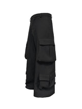 Knotty Curved Multi-Pocket Cargo Pants