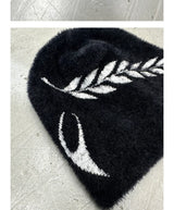 Unisex Wheat Pattern Faux Fur Beanie