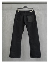 Heavy Black Boot-Cut Jeans