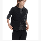 Premium Wool Blend Straight Shoulder Cardigan
