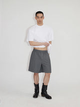 Oversized Short Sleeve Broad Shoulder Tees