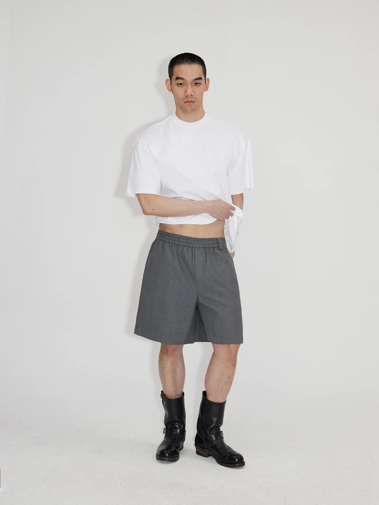 Oversized Short Sleeve Broad Shoulder Tees