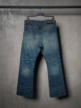 Dark Ice Blue Wash Straight Jeans