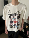 Cool Loose Portrait Couple’s Crew Tees
