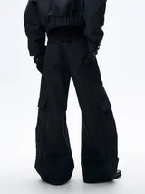 Men's Black Loose Wide Leg Pants
