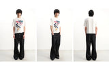 Double Waist Flared Denim Jeans